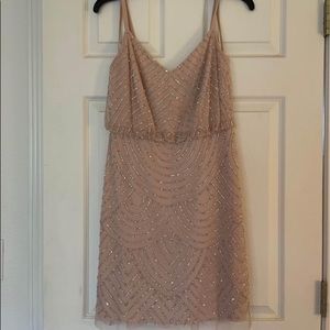 Adriana Papell Beaded Blousen dress Size 4